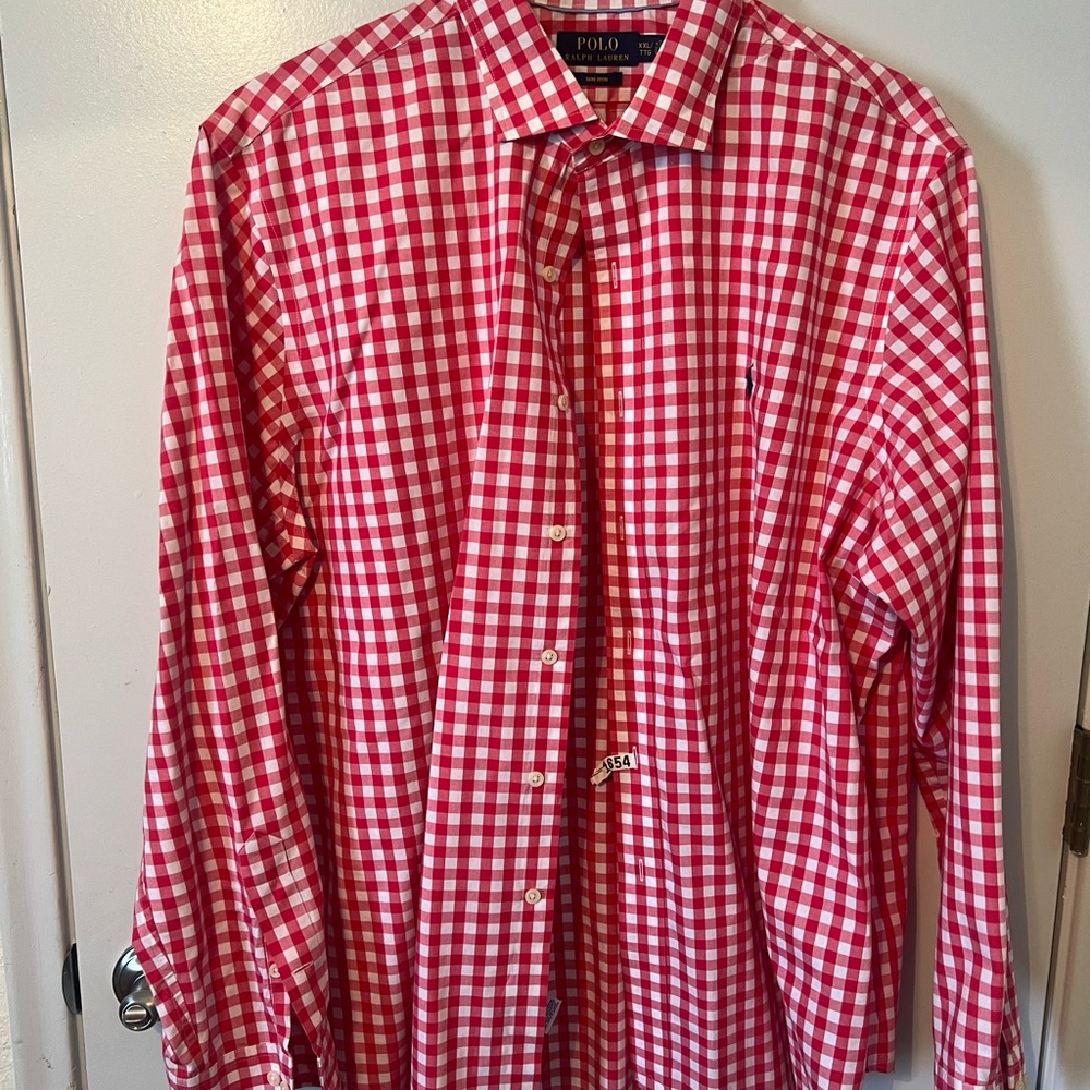 Polo by Ralph Lauren Red Checkered Men's Shirt